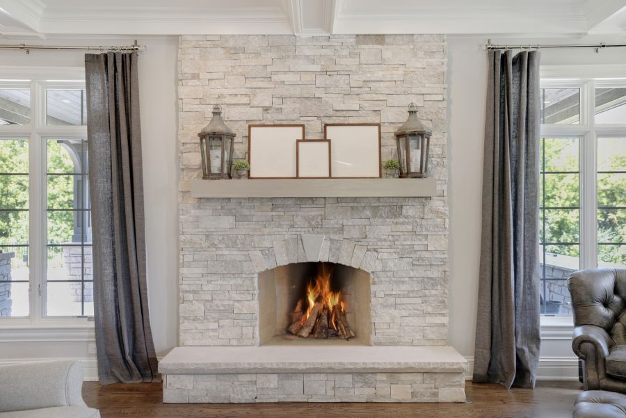 Fireplace construction by Damp-Away Corp.